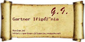 Gartner Ifigénia névjegykártya
